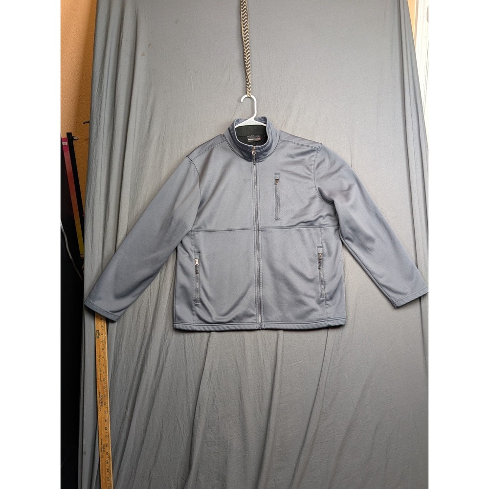 SWISS TECH Men's Gray Softshell Jacket Full Zip r Size Large